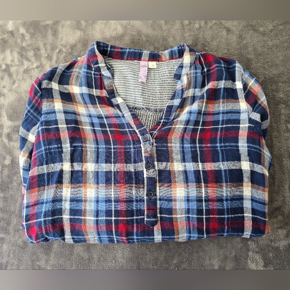 Ayla Plaid Tunic With Pockets Size Medium